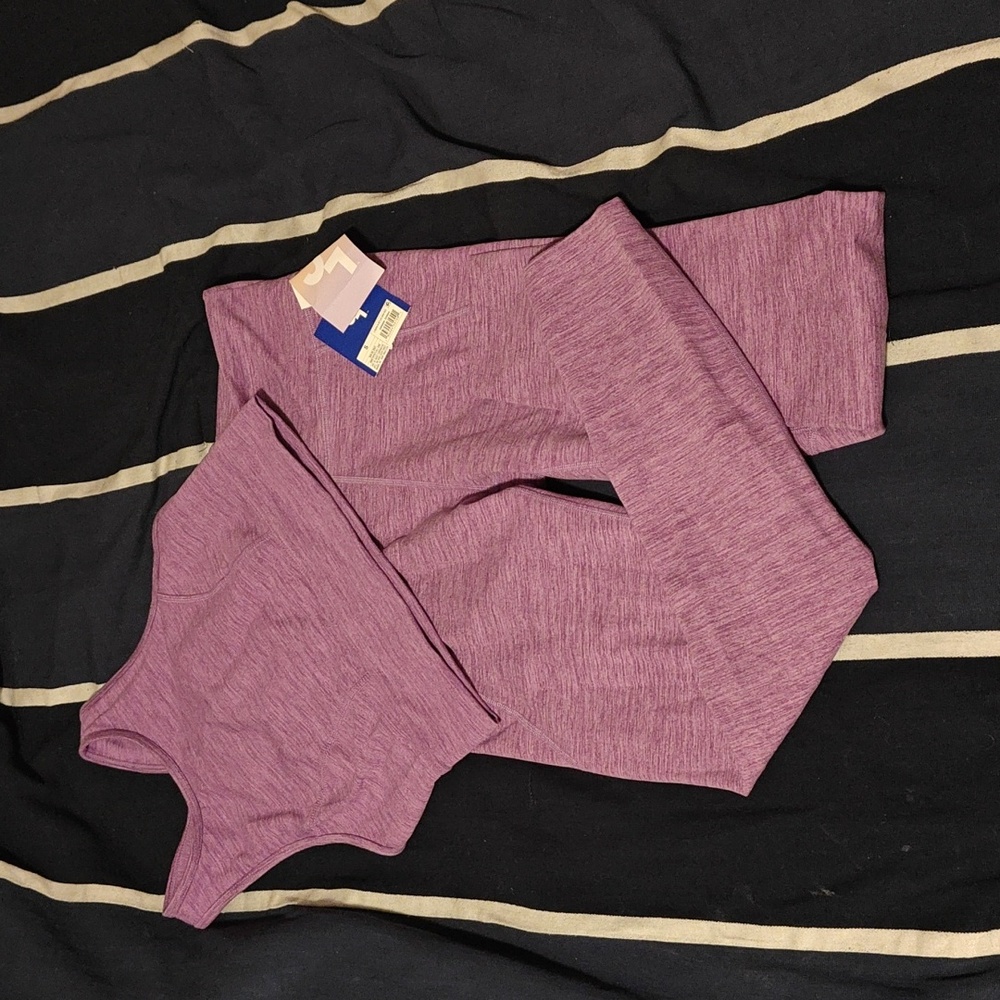 2 piece purple workout set